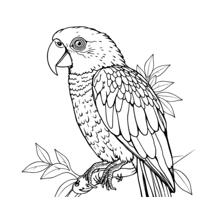 Coloring Book: Parrot Coloring Book for Kids