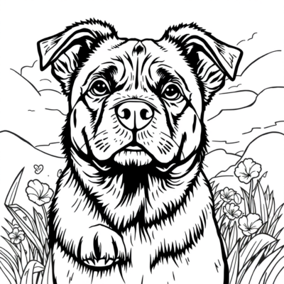 Dog Coloring Page to Print