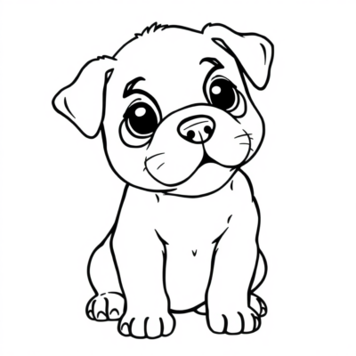 puppy coloring page