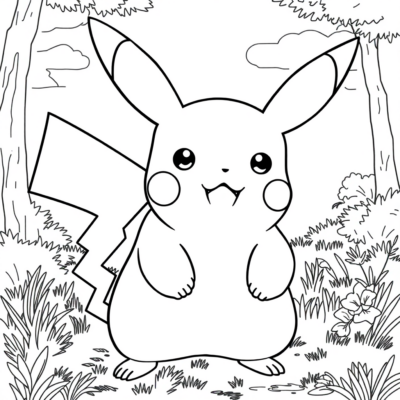 Coloring Book: Pikachu Coloring Book