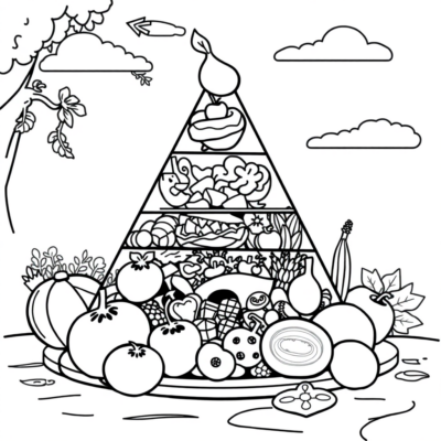 Health Pyramid Coloring Book