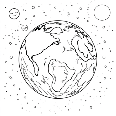 Planet Earth Coloring Book