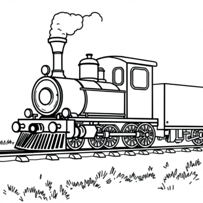 Locomotive Fun Coloring Book