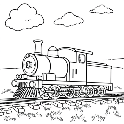 Coloring Book: Train Coloring Pages for Kids to Print