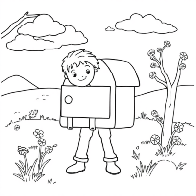 Coloring Book: Postal Coloring Pages for Kids