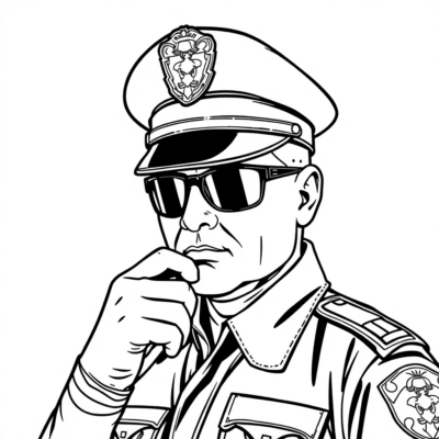 Police Officer Coloring Book