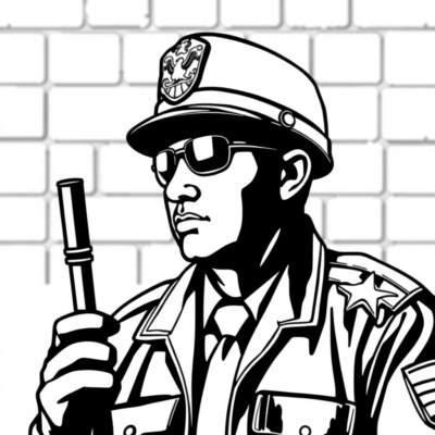Policeman Coloring Page