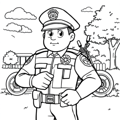 Coloring Book: Police Officer Coloring Book for Kids