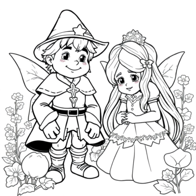 Characters from the Fairy Tale Coloring Book