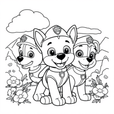Coloring Book: Paw Patrol Coloring Pages for Kids to Print
