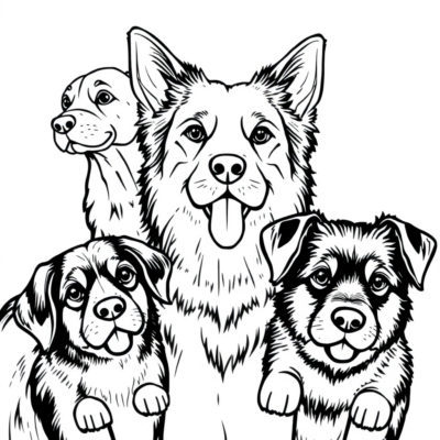 Dogs Coloring Book