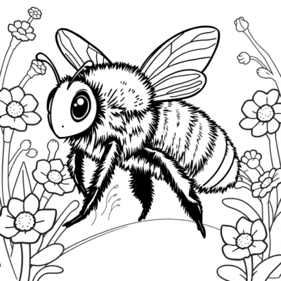 Coloring Book: Bee Coloring Book for Kids