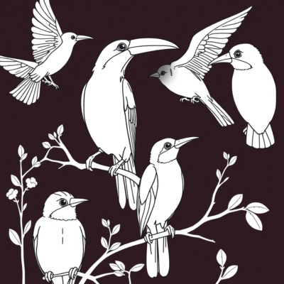 Birds Coloring Book