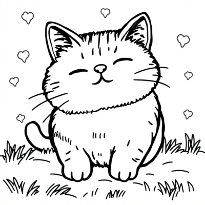 Pusheen Cat Coloring Pages
