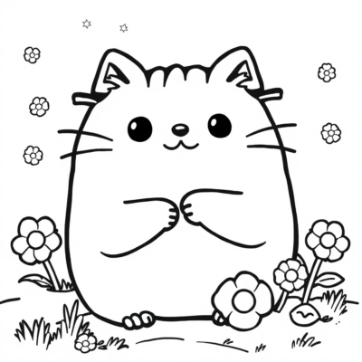 Pusheen Coloring Page: Printable Pusheen Coloring Sheet