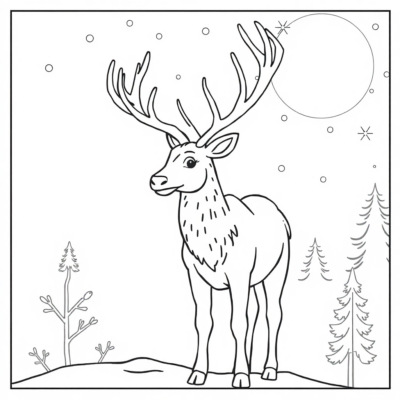 Magical Reindeer Coloring Adventure
