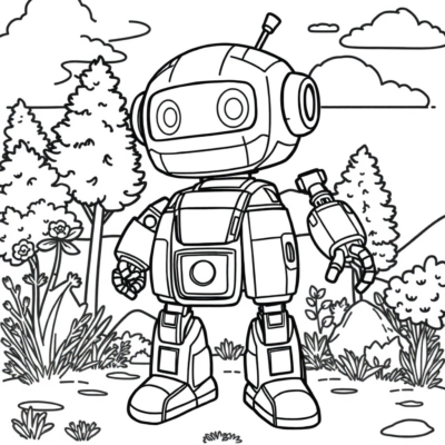 Coloring Book: Robot Coloring Book for Kids