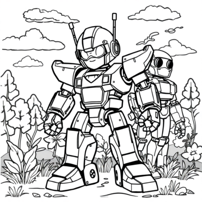 Coloring Book: Robot Coloring Pages for Kids