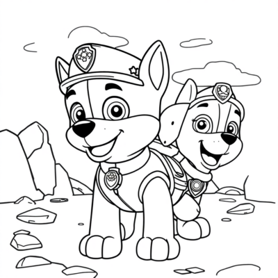 Rocky Paw Patrol Coloring Book