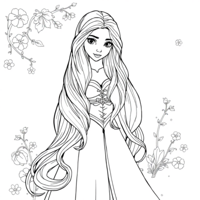 Rapunzel’s Tower: Hairy Princess Coloring Fun