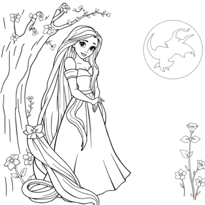 Rapunzel Coloring Book