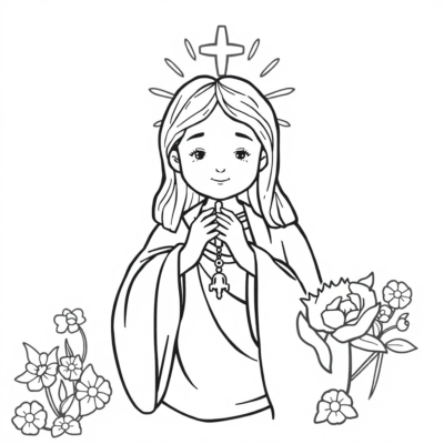Coloring Book: Rosary Coloring Book for Kids