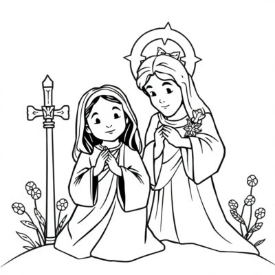 Coloring Book: Rosary Coloring Book for Children