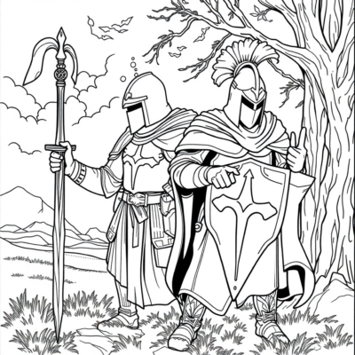 Knights Coloring Book