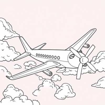Airplane Coloring Book