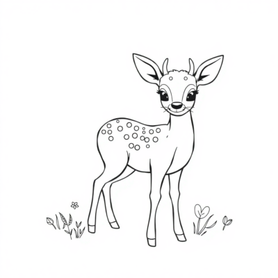 Fawn Coloring Book