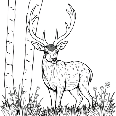 Woodland Deer Coloring Adventure