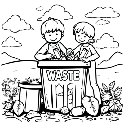 Coloring Book: Waste Segregation Coloring Book for Kids