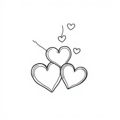 Hearts Coloring Book