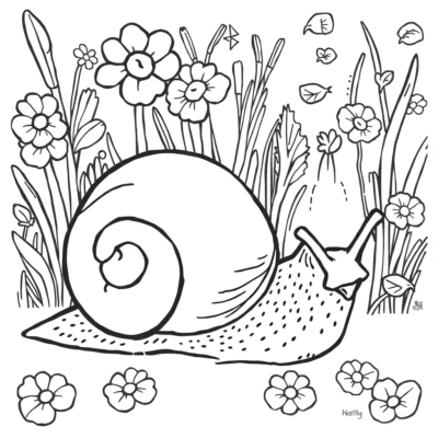 Snail Coloring Book