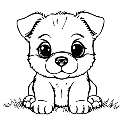 Sweet Puppy Coloring Book