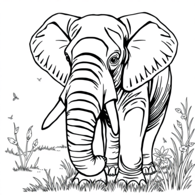 Gentle Giants: Elephant Coloring Adventure