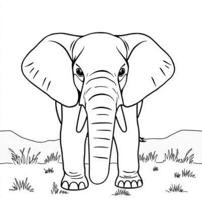 Coloring Book: Elephant Coloring Book for Kids