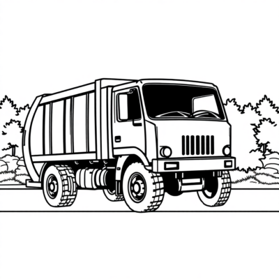 Garbage Truck Coloring Book