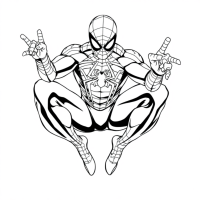 Friendly Spider-Man Coloring Sheet to Print