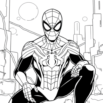 Coloring Book: Spider-Man Coloring Book for Kids