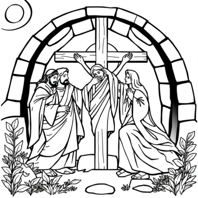 Coloring Book: Stations of the Cross Coloring Pages for Children