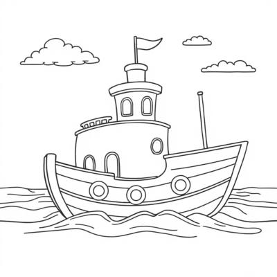 Coloring Book: Ship Coloring Book for Kids