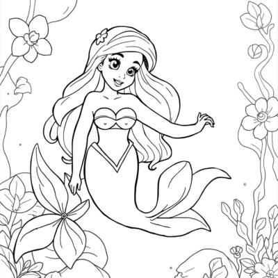 Ariel the Little Mermaid Coloring Book