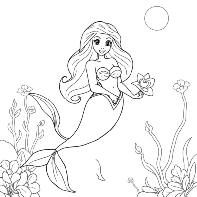 Ariel the Little Mermaid Coloring Pages