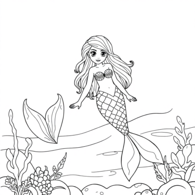Coloring Book: The Warsaw Mermaid Coloring Book for Children