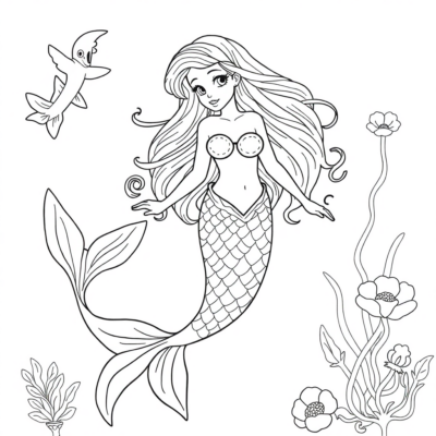Coloring Book: Mermaids Coloring Book