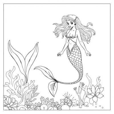 Mermaids Coloring Book