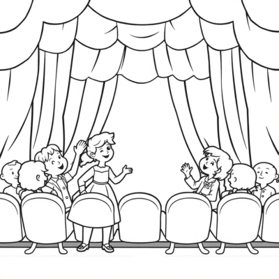 Coloring Book: Theater Coloring Book for Children