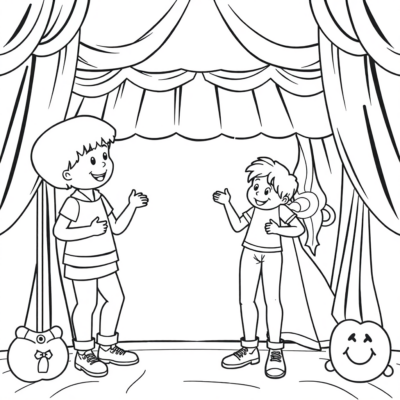 Coloring Book: Theater Coloring Pages for Kids