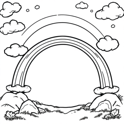 Colorful Rainbow Journey Coloring Book
